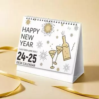 Creative 2025 Desk Calendar Simple Standing Flip Calendar Agenda Planner Agenda Organizer style 1
