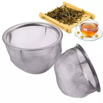 Creative 2 Piece Stainless Steel Mesh Teapot Filter Tea Strainer Drainer 2pcs