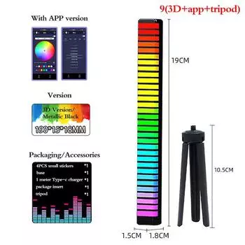 Creative 5V Usb 16/32 Led Night Lights App Control Rgb Music Rhythm Light Bar