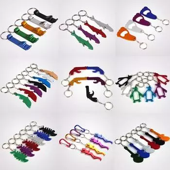Creative Beer Bottle Opener Fish Bone Shark Multi-pattern Aluminum Alloy Bottle Opener Keychain Ring Kitchen Accessories Gadgets 1462602