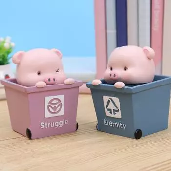 Creative car cute cute little pig car shaking head ornaments doll female car on the car to put crafts Statuettes Sculpture