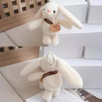 Творческий мультфильм Длинноухий кролик брелок мода Kawaii кролик брелок кулон милый школьный портфель украшения аксессуары подарки A2