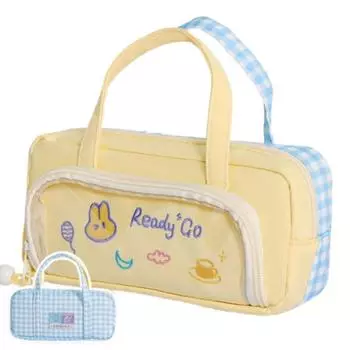 Creative Cartoon Pencil Case Portable Multi-layer Stationery Bag Pen Organizer Pouch Office Use