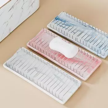 Creative Ceramic Soap Dish Multifunction Light Luxury Drain Soap Box Anti-corrosion Non-standing Water Cup Holder Household