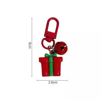 Creative Christmas Bow Wreath Keychain Pendant For Women Men Backpack Hanging Ornaments Accessories Holiday Gifts