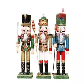 Creative Christmas Nutcrackers Soldier New Year Birthday Wedding золотой