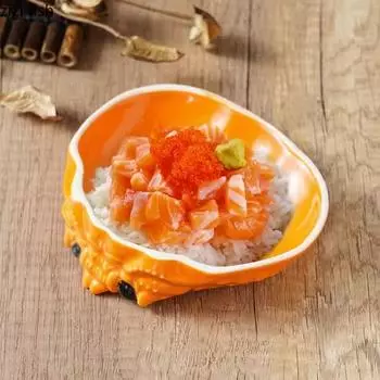 Creative Crab Shell Shaped Ceramic Dinner Plate Dessert Plate Sashimi Sushi Plate Appetizer Plate Restaurant Specialty Tableware