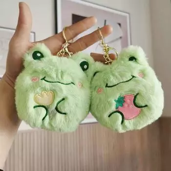 Креативная милая лягушка плюшевая кукла кошелек мультяшный молния плюшевый нулевой кошелек кулон монетница кошелек наушники кошелек сумка для ключей