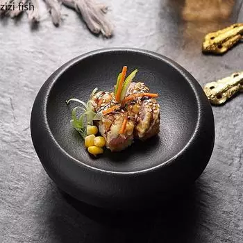 Creative Double Layer Ceramic Dinner Plate Restaurant Ice Plate Sushi Plate Sashimi Plates Salad Plates Specialty Tableware