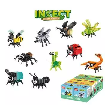 Creative Expert Mini Insects Animal Model Building Block Butterfly Bricks Model Educationa10 in 1 Kit Toy Gift Toy Birthday for Kids 10 in 1