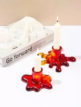 Creative Flowing Water Drops Candle Holder Silicone Mold Crystal Gypsum Resin Molds DIY Water Flow Candlestick Mould Home Decor