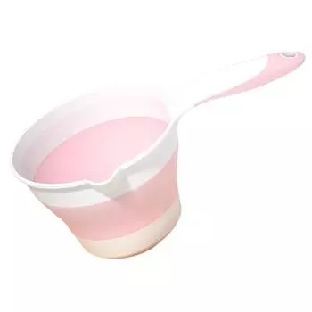 Creative Folding Water Scoop Long Handle Kitchen Water Ladle Flusher Fruit Washing Scoop Household