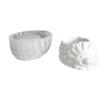 Creative Hedgehog Shaped Sturdy Silicone Mold for Concrete Succulent Plant Easy Demolding Crafting Accessory Daily Use