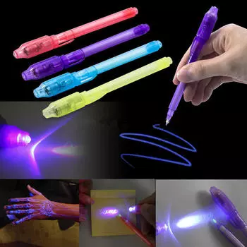 Creative Invisible Black Light Combo 2 в 1 Magic Invisible Ink Pen 13.3 cm фиолетовый