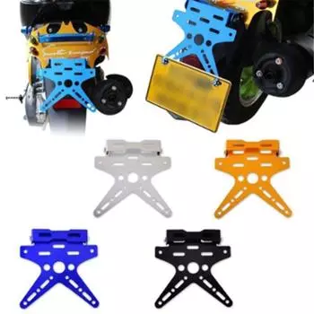 Creative New Alloy Universal Motorcycle License Plate Holder Mount Bracket Aluminum Adjusted Registration Number Plate Cover красный
