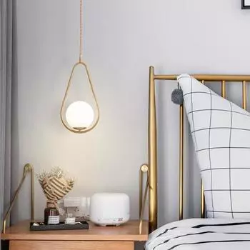 Creative Restaurant Chandelier, Modern Light Luxury Bar, Single Head, Minimalist Bedroom, Study Light, Bedside Chandelier 12W