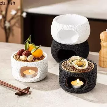 Creative Rock Texture Iron Art Cement Tableware Restaurant Insulation Plate Dessert Plate Sushi Plate Specialty Tableware