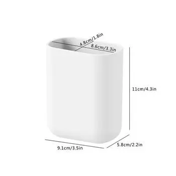Creative Wall-mounted Storage Box Drain Basket Simple Toothbrush Holder Toothpaste Cup Holder Portable Bathroom Supplies белый