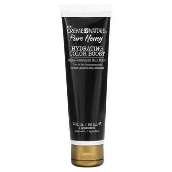 Creme Of Nature, Pure Honey, увлажняющий, усиление цвета, шелковистый, угольно-черный, 3 жидких унции (89 мл)