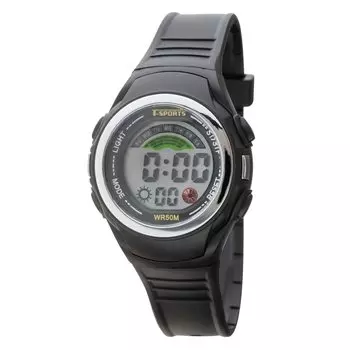 Crepha TS-D158-BK Цифровые мужские часы Черные чёрный