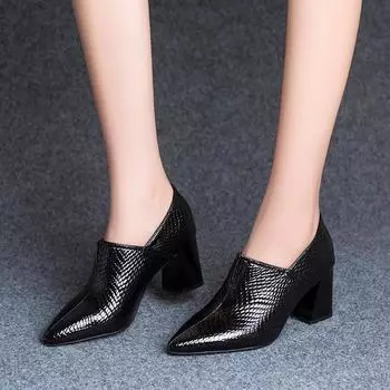 Cresfimix Botas Femininas Женские модные черные клетчатые узоры из высококачественной кожи Осенние ботинки Женские классические серые туфли A1514 35