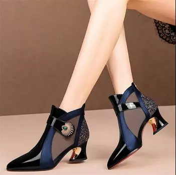 Cresfimix bottes femmes женские симпатичные черные удобные осенние ботинки на шнуровке женские классные высококачественные зимние ботинки на высоком каблуке a3232 35