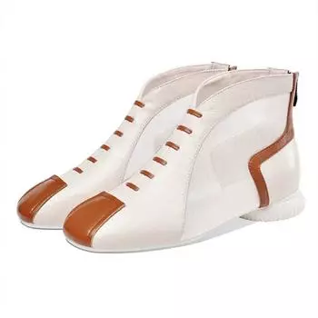 Cresfimix Femmes Bottes женские модные бежевые сетчатые дышащие весенние и летние сапоги на каблуке женские высококачественные вечерние черные туфли A534 35