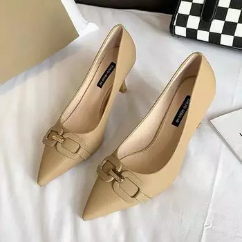 Cresfimix Femmes Talons Hauts женские сексуальные бежевые высококачественные весенние туфли-лодочки на шпильках с бантом женские летние черные туфли-лодочки A308 35