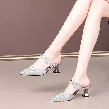 Cresfimix женские серебристые сексуальные свадебные туфли на высоком каблуке для весны и осени женские золотистые хрустальные красивые туфли-лодочки A377 35