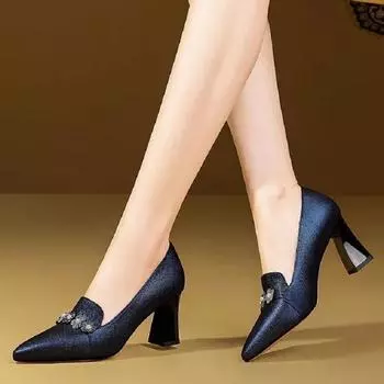 Cresfimix Zapatos De Mujer женские милые высококачественные удобные весенние элегантные туфли на каблуке женские повседневные офисные и вечерние черные туфли-лодочки A287 35