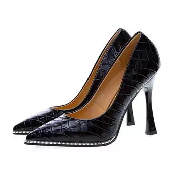 Cresfimix Zapatos De Mujer женская мода абрикосовые туфли из искусственной кожи на шпильках женские туфли со змеиным узором на высоком каблуке A9622 34