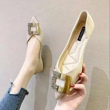 Cresfimix Zapatos De Mujer женская мода черный острый носок искусственная кожа слипоны на плоской подошве женские классические праздничные офисные туфли A9370 35