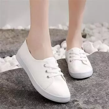 Cresfimix zapatos de mujer женские модные белые дышащие туфли на плоской подошве женские холщовые летние удобные мокасины a2015 35