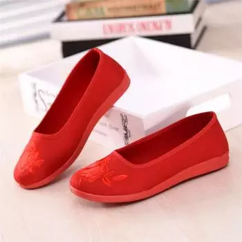 Cresfimix Женская мода Красные весенние туфли на плоской подошве Zapatos De Mujer Женские повседневные цветочные удобные летние танцевальные туфли на плоской подошве A9483 35