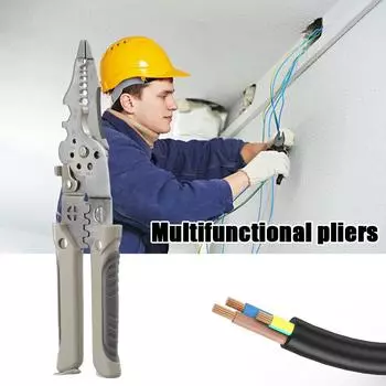 Crimper Cable Cutter Adjustable Automatic Wire Stripper Hand Multifunctional Pliers Crimping Stripping Tool Terminal M6H9