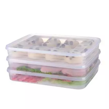 Crisper Box Прочный Экономит Место Высококачественные Материалы Стильный Микроволновая Пельменная Тарелка Организованное Хранение Пельменная Коробка Удобный