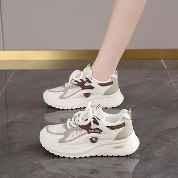 CRLAYDK Fashion Women s Platform Sneakers Chunky Walking Lace Up Mesh Comfortable Dad Shoes Workout Sport Shopping Casual Tennis 35