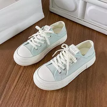CRLAYDK Summer Women s Low Top Canvas Shoes Cute Lace Up Fashion Sneakers Skate Casual Slip On Walking Flats Tennis for Lady 35
