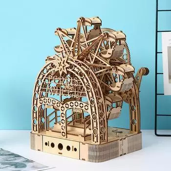 Cross-border New Hand Ferris Wheel 3D Three-dimensional Puzzle Children s Creative Educational Toys Puzzle Desktop Ornaments жёлтый
