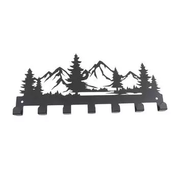 Cross-Border TK Metal Wall Hook Rack with 7 Key Holders 30x13CM/11.81x5.12IN
