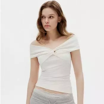 Cross Shemoda футболка с открытыми плечами, приталенная White S