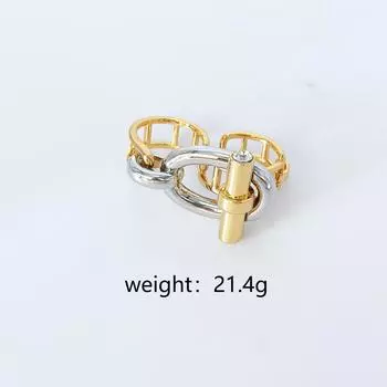 Crossbar Ot Series Ring Bracelet Set Pig Nose Light Luxury Glossy Bracelet Ring Female