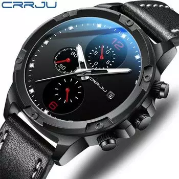 CRRJU-2142 Мужские спортивные часы с шестью контактами Мужские часы Мужские часы с большим ремешком