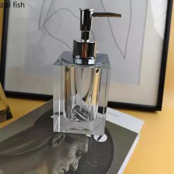 Crystal Bathroom Products Квадратный флакон для лосьона Дозатор для мыла Бутылки для дезинфицирующего средства для рук Бутылки для розлива Бутылки для геля для душа прозрачный