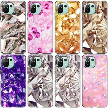 Чехол для телефона Crystal Diamond для Xiaomi Mi 11 Lite NE 11i 10T 11T Pro A2 A3 Lite POCO F3 M3 M4 C31 X3 Pro NFC GT черный мягкий чехол Xiaomi Mi A2 Lite