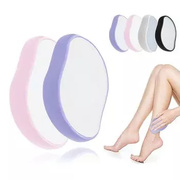 Crystal Epil Hair Removal Eraser Painless Safe Reusable Easy Clean Depilation Tool Physical Glass Hair Remov Body Beauty Eraser матово-белый