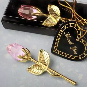 Crystal Rose Create A Warm And Romantic Atmosphere Vivid Shapes Silver 5 Colors Mothers Gift Artificial Rose Gift Ornament