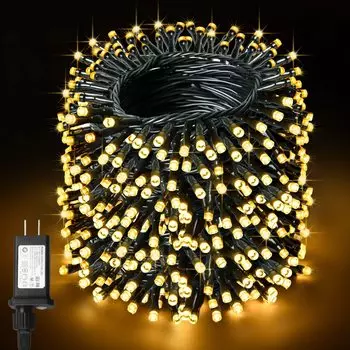 cshare Светодиодная подсветка 40M 400LED гирлянда водонепроницаемая 8 режимов освещения функция памяти таймера несколько проводов для подключения света для кемпинга