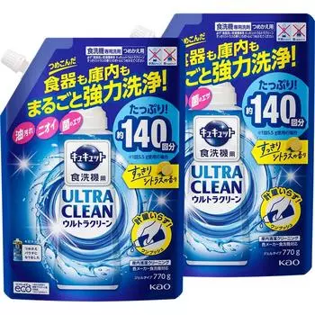 CuCute Ultra Clean Dishwashing Detergent for Strongly Cleans the Tableware and Inside of the Refreshing Citrus 770g x 2 Pieces [Bulk Purchase]