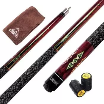 Cuesoul 57 Inch 21 Oz Quick Release Joint Cue Stick Cleaning Towel Joint Protector + + (CSPC015)